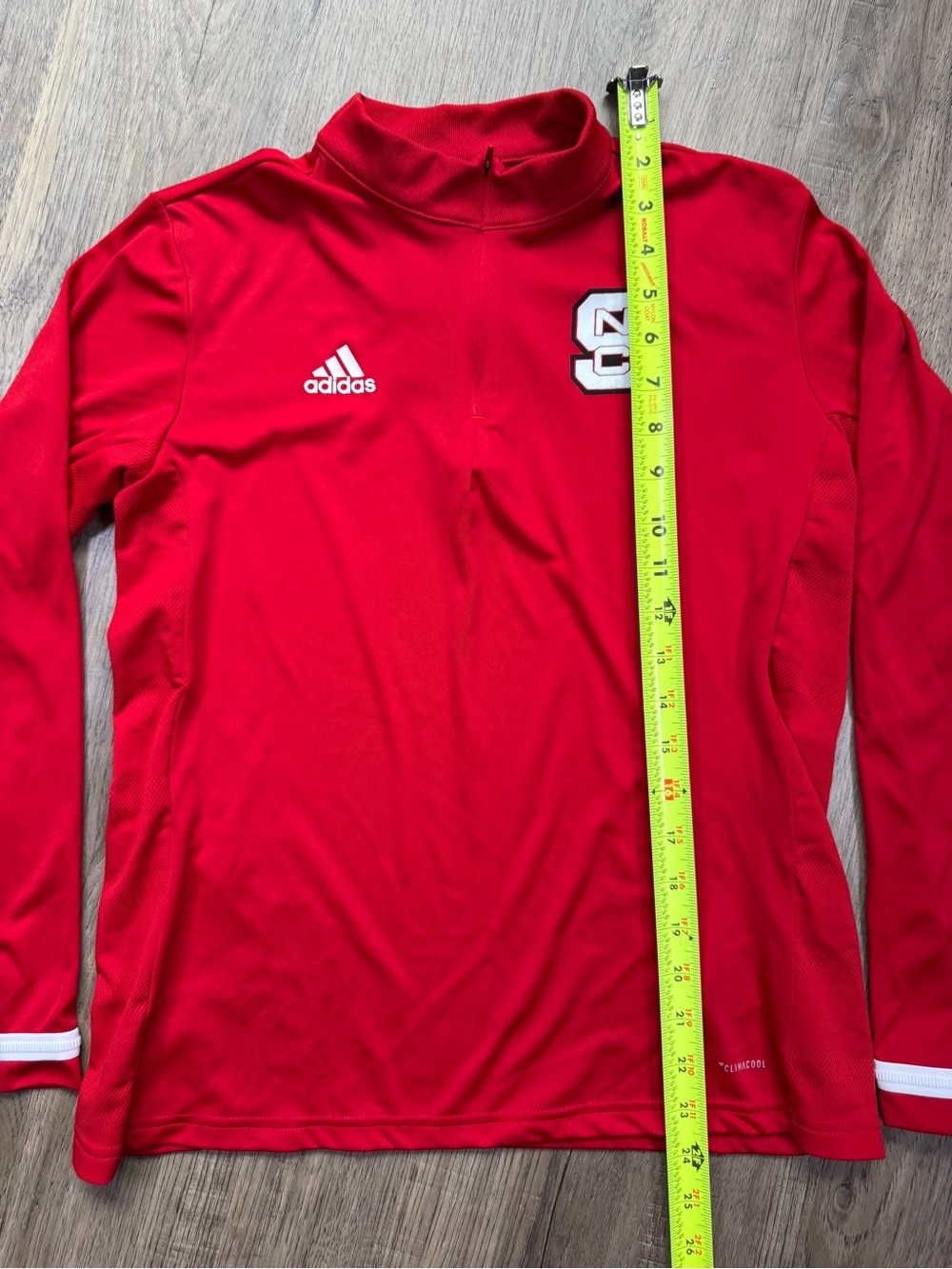 adidas Red NC Quarter-Zip Athletic Pullover - Picture 4 of 14